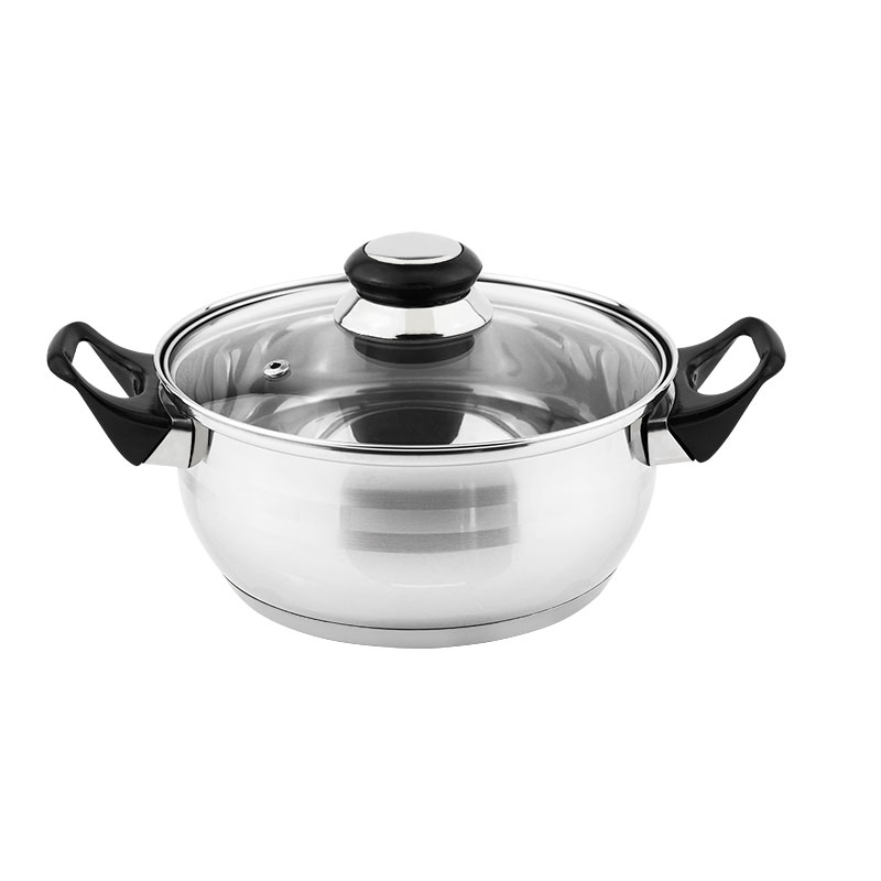 Goldensea Cheaper Factory Price 12 Pcs Stainless Steel Cookware Set Induction Casserole Pot With Saucepan