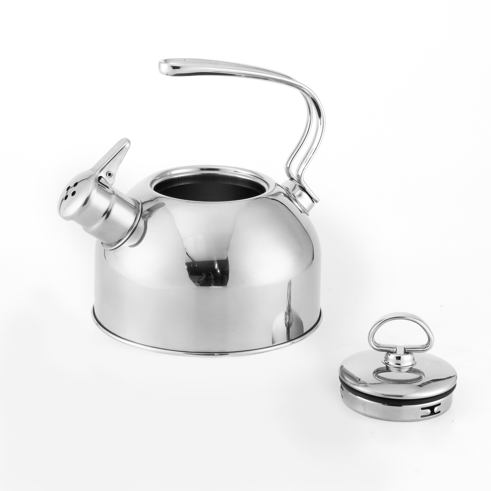 Goldensea Hot Sale Design Factory Price Stainles Steel 430 Material Whistling Kettle 2L Capacity Stove Top Teapot.