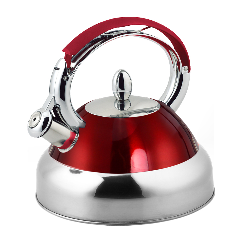 Hausroland Unique Shape Cheapest Colorful Teapot Triangle Steel Whistle Kettle Tea