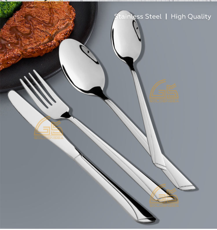 Indonesia Eco-friendly Spoons Set 24 Pcs Stainless Steel Cutlery 304 or 18-10ss Flatware Set