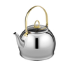 Goldensea New Design Stainless Steel Whistling Kettle Stove Top Tea Pot Capacity 3.0L With Transparent Glass Lid