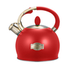 Goldensea Stainless Steel Whistling Water Tea Kettle Stove Top Teapot With Zinc-alloy Handle.