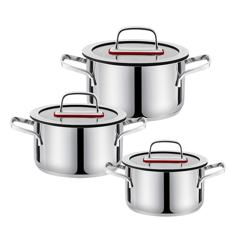 Panelas De Inox Glass Cooking Pots And Pans Soup Induction Stainless Steel Cookware Pot Sets for Cooking Free Shipping