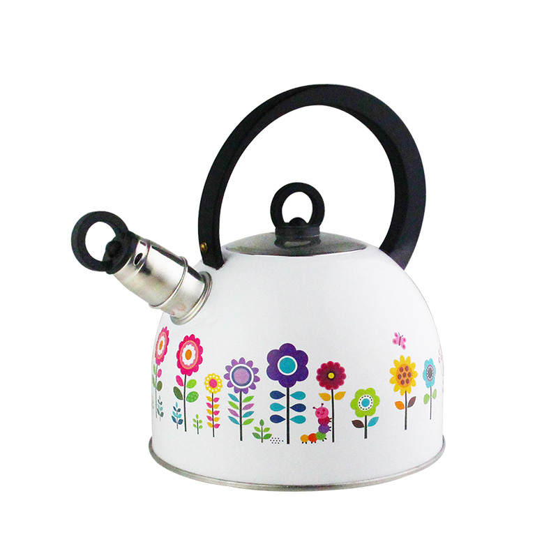 Goldensea Food Grade Stainless Steel Whistling Tea Kettle Induction Gas Stove Top Teapot With Loud Whistle and Anti-Heat Handel