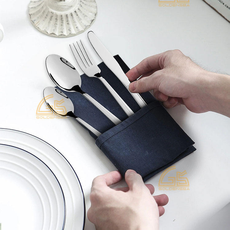 Indonesia Eco-friendly Spoons Set 24 Pcs Stainless Steel Cutlery 304 or 18-10ss Flatware Set