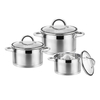 Goldensea 6pcs Stainless Steel Cookware Set Induction Cooking Casserole Pot 