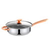 Goldensea 11pcs Stainless Steel Cookware Set Gold Color Coating Casserole Pot With Frying Pan