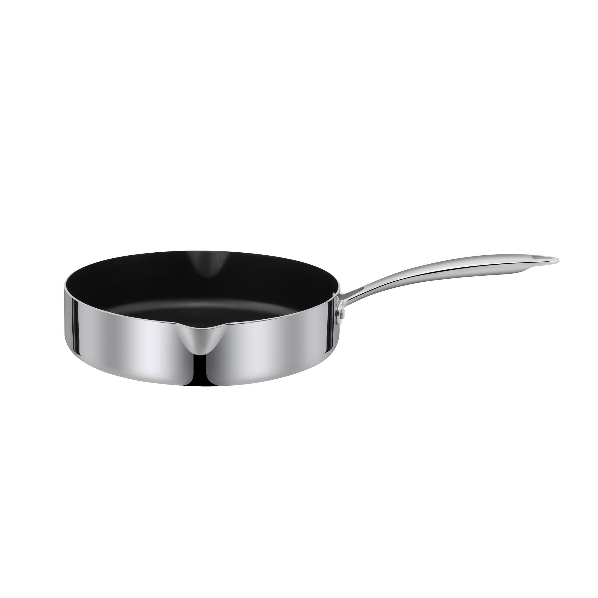 Goldensea Manufacturer Hot Sale Triply Stainless Steel Fry Pot Non Stick Frying Pan