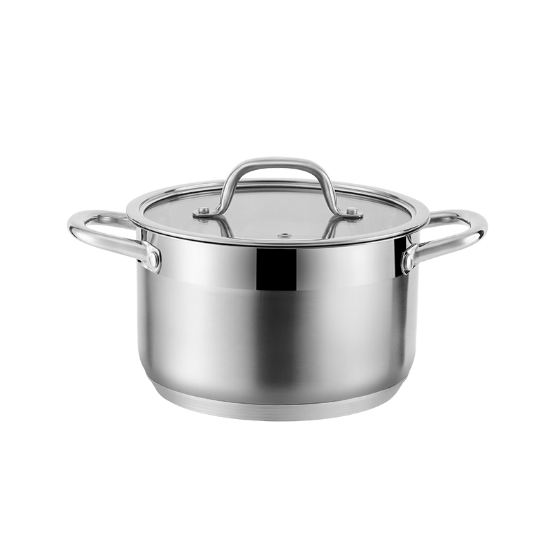 New Design Caserole Saucepan High Borosilicate Glass Stainless Steel Cookware Sets