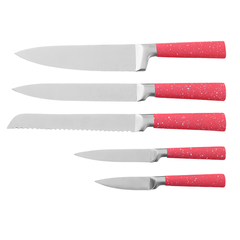 Kitchen Meat Fruit Bread Forged Block Knife Set with Stainless Steel Block with Magnetic Stand