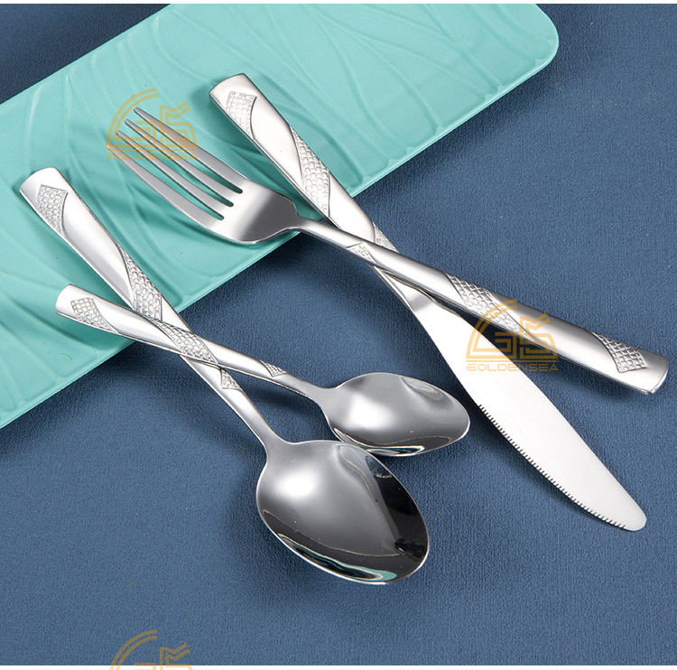 Conjunto De Talheres Gold Cutlery Flatware Set Spoons 24pcs Stainless Steel Cutlery Set in 2024