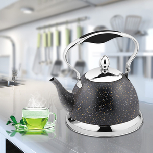 Goldensea Capacity 1.0L Stainless Steel Water Tea Kettle Induction Stove Top Tea Kettle with Marble Color Coating