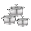 Goldensea Wholesale 6PCS Stainless Steel Casserole Set manufacturer Kitchen Cookware Induction Cooking Pot.