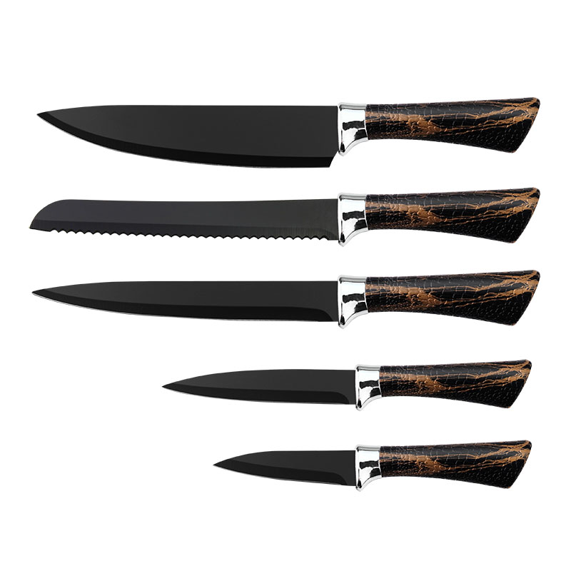 Asian Best Stainless Steel Knife Set Kitchen Knives Set with Wooden Acacia Stand with Steak Knives