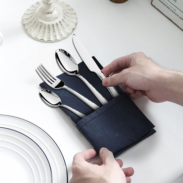 Vintage Cutlery Set German 18/10 Stainless Steel Cutlery Luxury Gold Handle Spoon and Knife with case