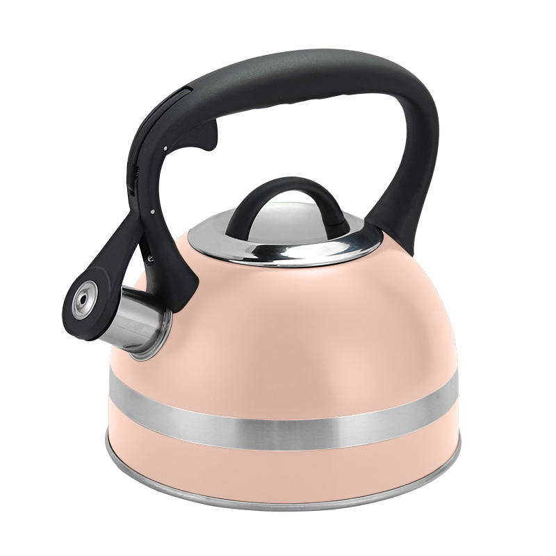 High Quality Colorful Capsuled Induction Bottom Stainless Steel Whistling Kettle for Stove Top