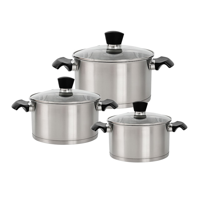 Goldensea 6pcs Stainless Steel Cookware Set Kitchen Induction Casserole Pot