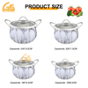 Goldensea 8pcs Stainless Steel Cookware Set Induction Casserole Set With Marble Color Coating.