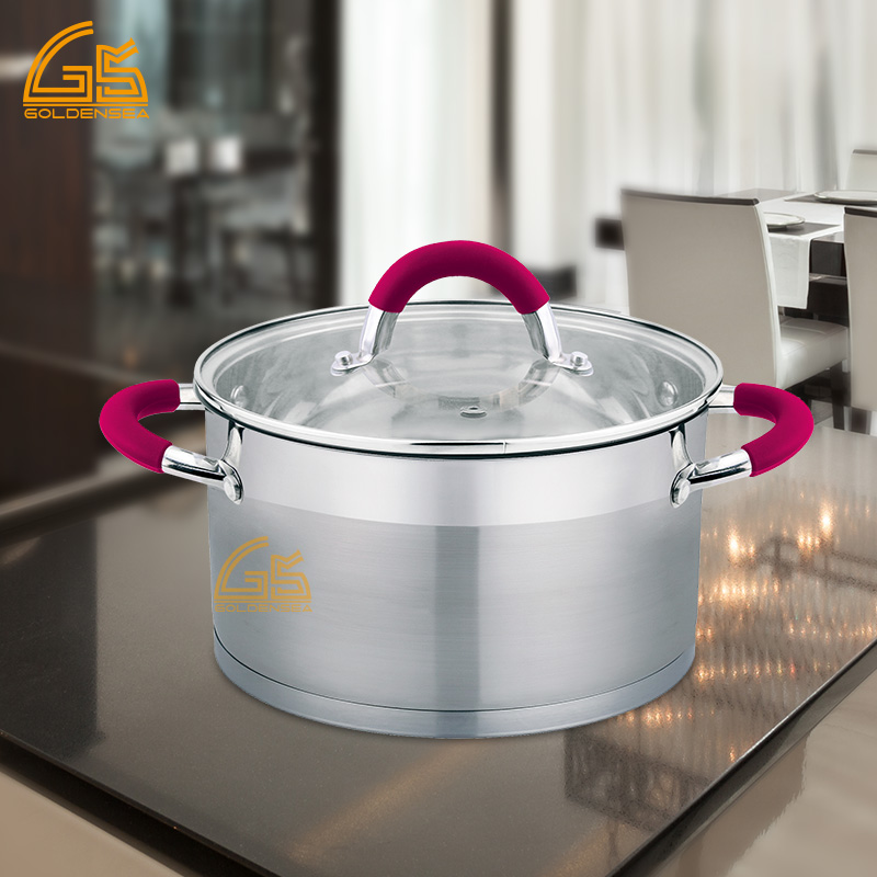 Goldensea 8pcs Stainless Steel Casserole Set Induction Cookware Set With Hollow Handle