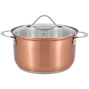 Goldensea Stainless Steel Cookware Set Kitchen Induction Saucepan With Copper Color Coating