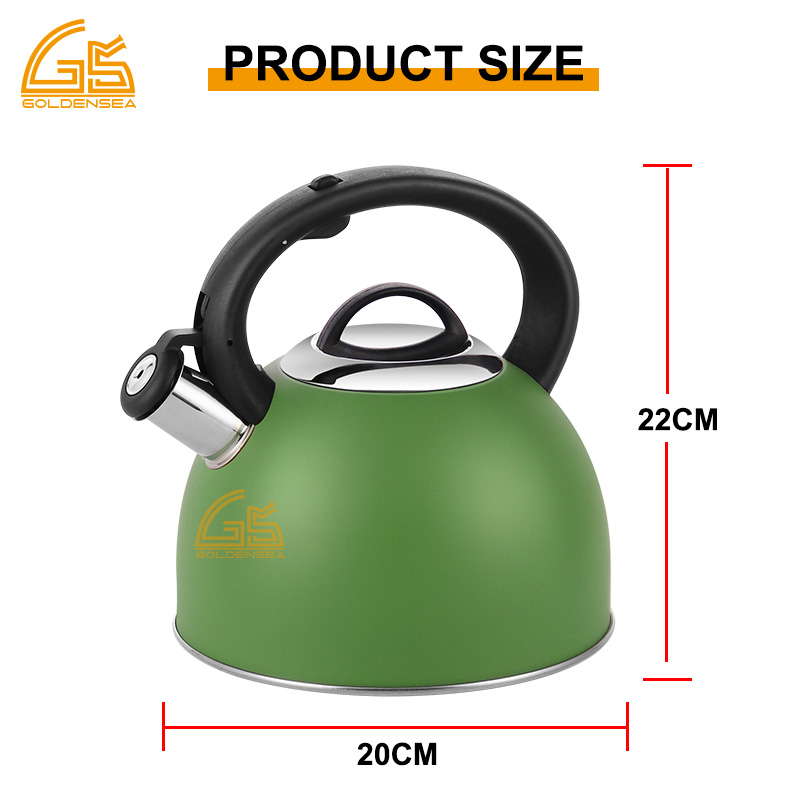 Goldesea Stainless Steel Whistling Water Tea Kettle Stove Tea Pot With Color Painting