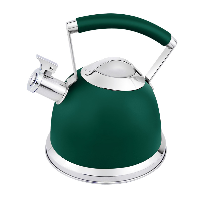 Goldensea New Design Stainless Steel Whistling Kettle Stove Top Tea Pot With Color Coating.