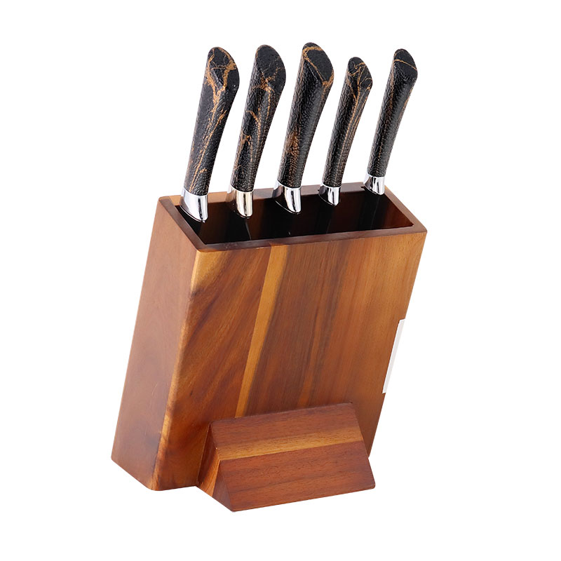 Asian Best Stainless Steel Knife Set Kitchen Knives Set with Wooden Acacia Stand with Steak Knives