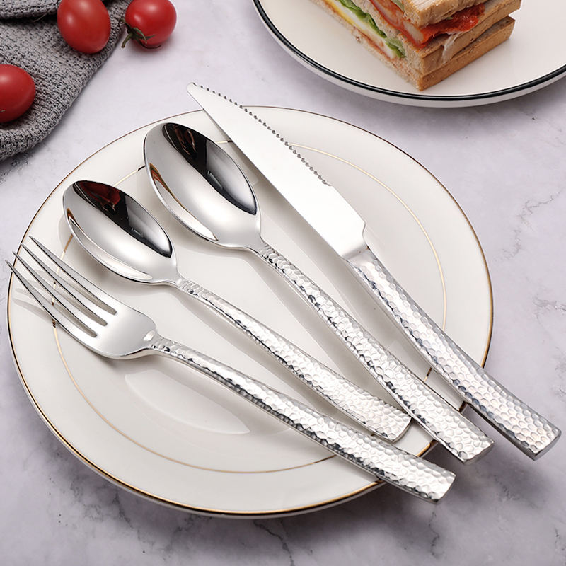 Vintage Cutlery Set German 18/10 Stainless Steel Cutlery Luxury Gold Handle Spoon and Knife with case