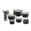 Goldensea 18 pcs Stainless Steel Cookware Set Induction Whistling Kettle With Knife Set