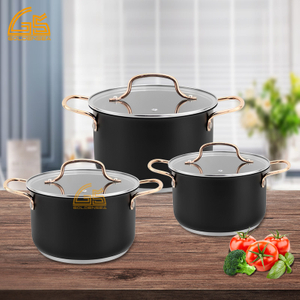 Goldensea ODM/ODM Factory Price 6pcs Stainless Steel Casserole Set Factory Cooking Pot Producer with Color Coating