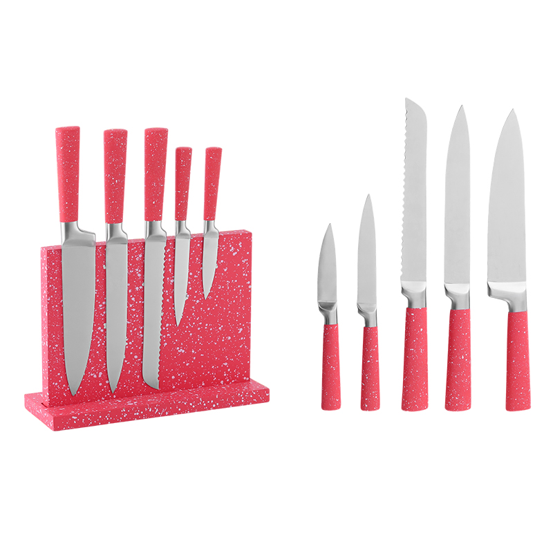 Kitchen Meat Fruit Bread Forged Block Knife Set with Stainless Steel Block with Magnetic Stand