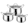 Goldensea 6pcs Induction Satinless Steel Cookware Set Kitchen Casserole Pot