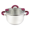 Goldensea Manufacturer Wholesale Price 8pcs Stainless Steel Cookware Set Induction Casserole Pot With Silcone Handle