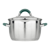 Goldensea New Design Stainless Steel Casserol Pan Induction Cooking Pot With Spout Edge