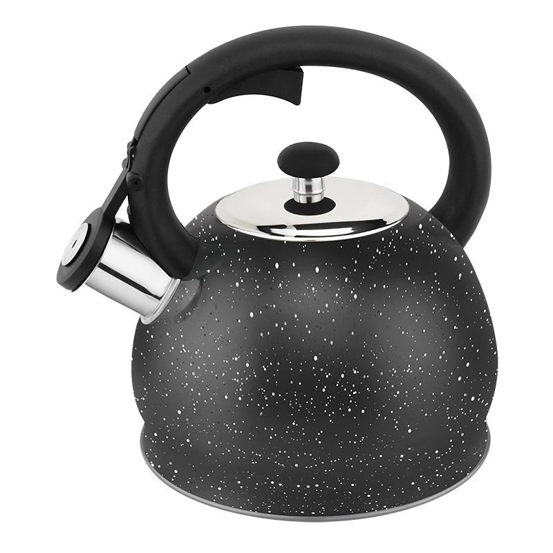 Hausroland Gold Thread Stainless Steel Stovetop Whistling Tea Kettle with Whistle