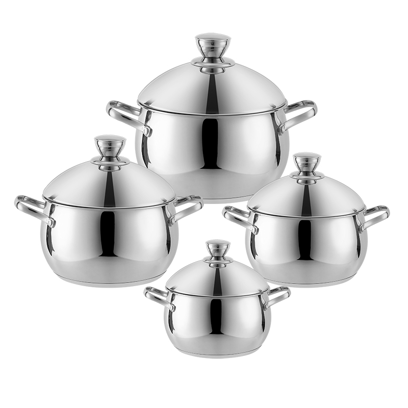 Goldensea Hot Sale 8 Pcs Casserole Stainless Steel Cookware Set 