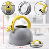 Goldensea Stainless Steel Whistling Water Tea Kettle Stove Tea Pot Nylon Handle with Soft Touch