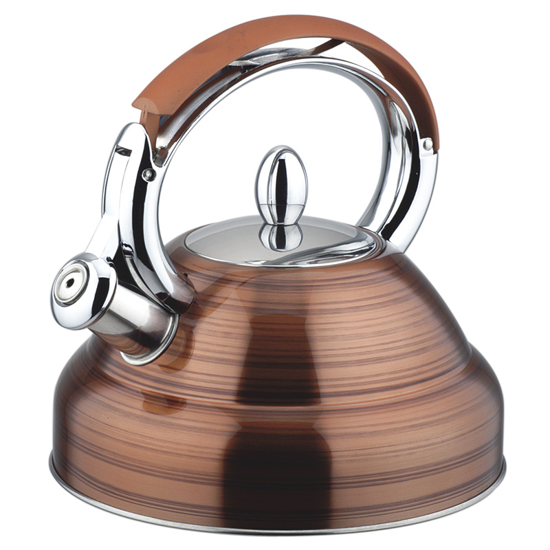 Hausroland Unique Shape Cheapest Colorful Teapot Triangle Steel Whistle Kettle Tea