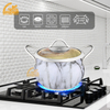 Goldensea 8pcs Stainless Steel Cookware Set Induction Casserole Set With Marble Color Coating.