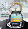 Goldesea Stainless Steel Whistling Kettle Color Coating Stove Top Teapot With Zinc-Alloy Handle